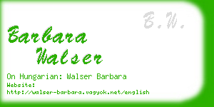 barbara walser business card